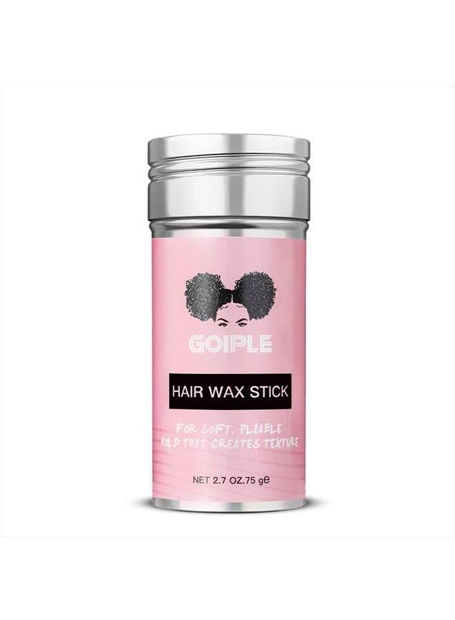Goiple عصا الشمع للشعر، عصا بومادة الشعر لعناية طويلة الأمد، عصا شمع الشعر لتنعيم وتثبيت الشعر المستعار، شمعات تصفيف للشعر المتطاير وتجاعيد الحواف (2.7 أونصة) - Image 1