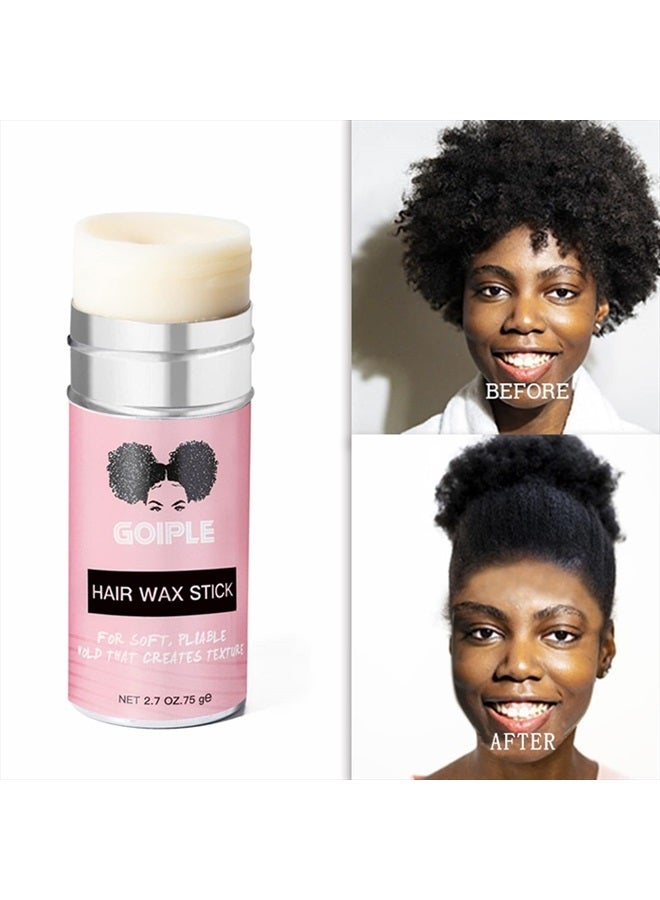 Goiple عصا الشمع للشعر، عصا بومادة الشعر لعناية طويلة الأمد، عصا شمع الشعر لتنعيم وتثبيت الشعر المستعار، شمعات تصفيف للشعر المتطاير وتجاعيد الحواف (2.7 أونصة) - Image 4