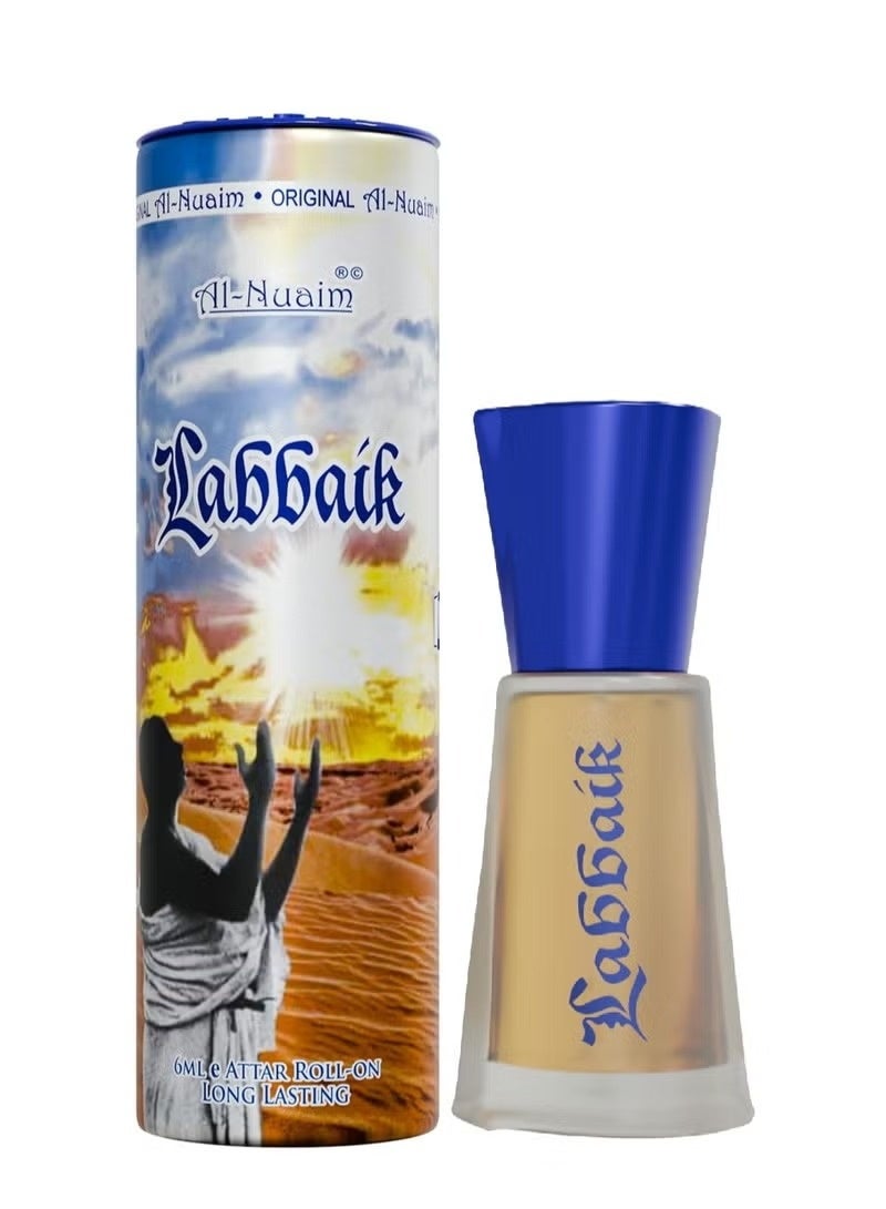 Al Nuaim Al-Nuaim Barrel Series Labbaik Attar Roll On Perfume Oil, 6ml, Alcohol-Free Concentrated Ittar for Men & Women - Image 1