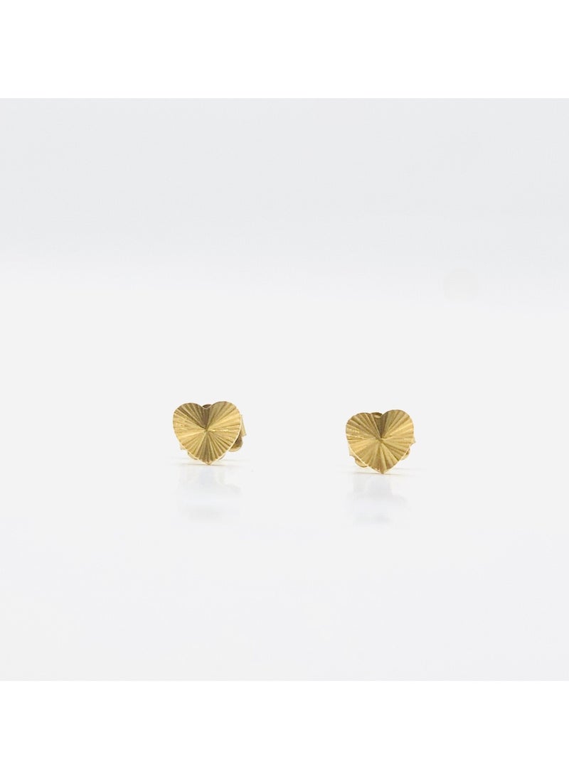 Earss Lined Heart Earring | Stainless Steel | 18K Gold Plated  - Image 1