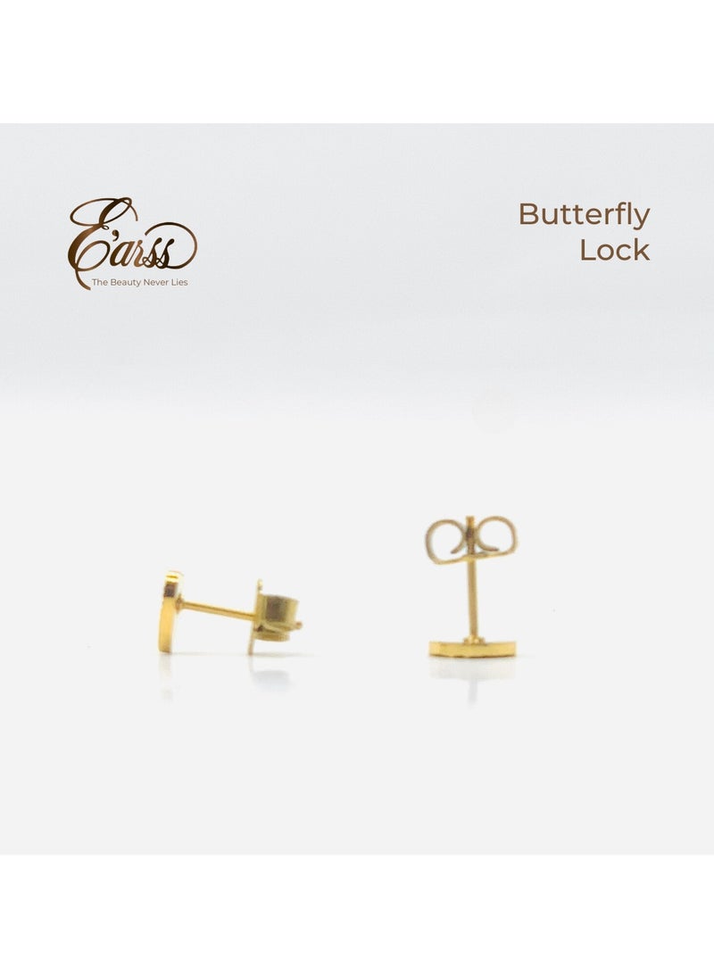 Earss Lined Heart Earring | Stainless Steel | 18K Gold Plated  - Image 5