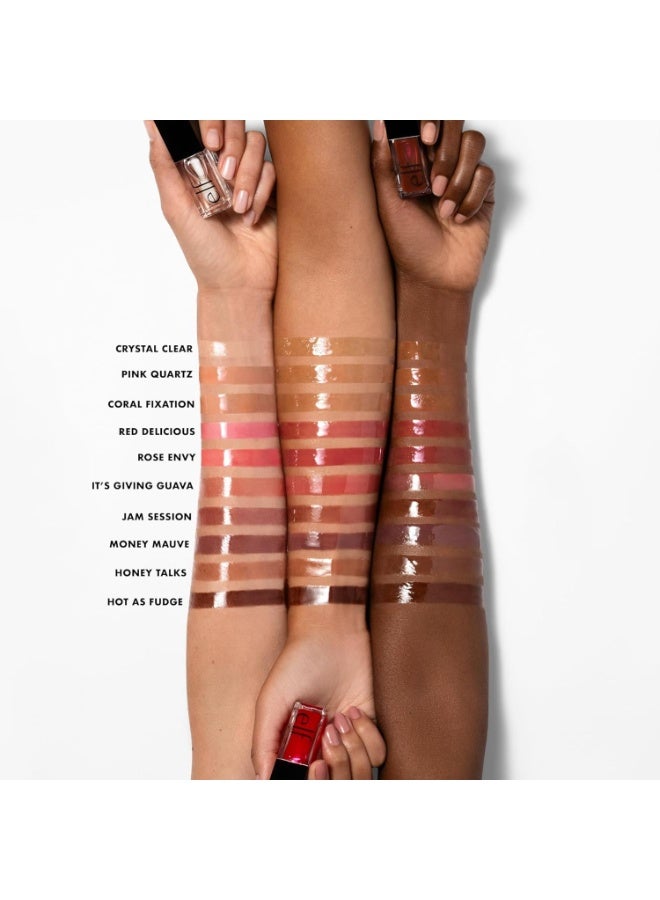 elf Glow Reviver Lip Oil, Nourishing, Tinted for High Gloss Finish, Enriched with Jojoba Oil Shade Giving Guava - Image 4