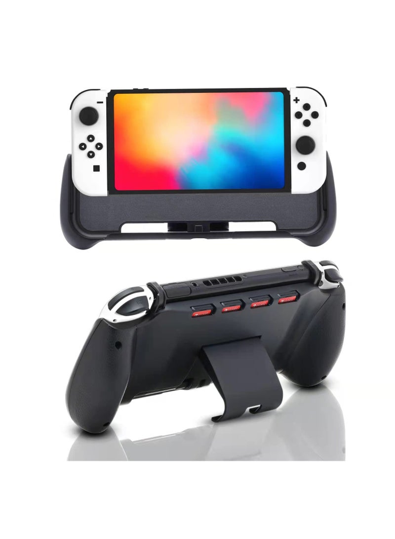 KASTWAVE Fit for Switch OLED Grip, KASTWAVE for Switch OLED Accessories Grip with Game Storage and Kickstand, Hand Grip Compatible with for Nintendo Switch and for Switch OLED - Image 1