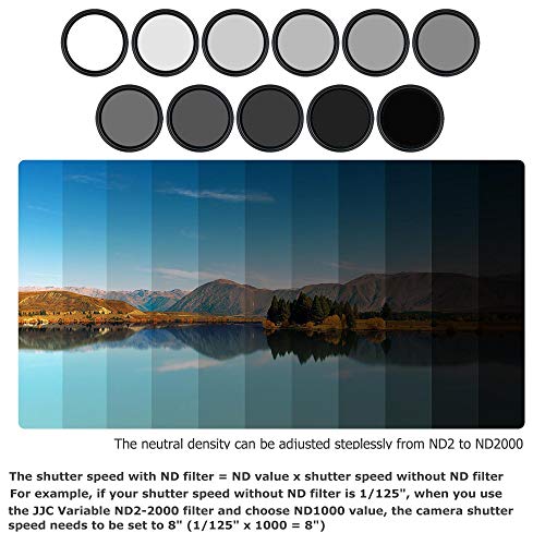 JJC فلتر JJC 67mm ND ND2-2000 VND متغير الكثافة المحايدة القابل للتعديل لكاميرات سوني FE 24mm f1.4، FE 20mm f1.8 G، سيغما 16mm f1.4، 35mm f1.4، كانون EF-S 10-18mm وغيرها من العدسات ذات خيط الفلتر 67mm - Image 4