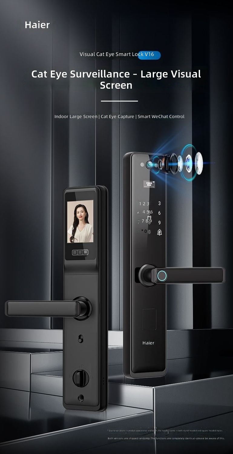 Haier V16 Smart Fingerprint Lock - Anti-Theft, Universal Electronic Door Lock - Image 2