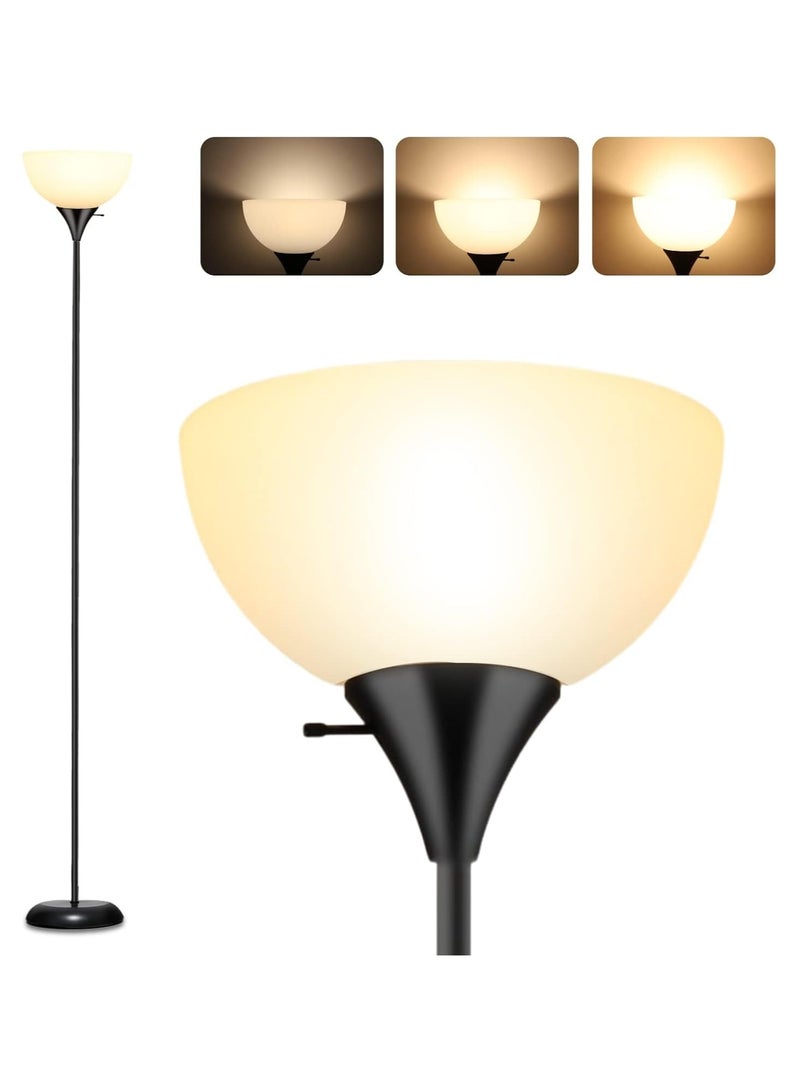 بيت الأناقة مصباح قائم، مصابيح أرضية LED لغرفة المعيشة، عاكس ضوء أبيض مقاوم للسقوط، مفتاح دوار، لمبة غير متضمنة، مصباح صناعي معدني طويل لغرفة المعيشة أو غرفة النوم أو الدراسة أو المكتب أو غرفة الأطفال - Image 1