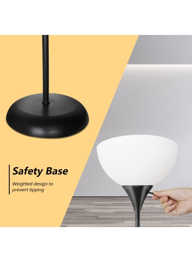 بيت الأناقة مصباح قائم، مصابيح أرضية LED لغرفة المعيشة، عاكس ضوء أبيض مقاوم للسقوط، مفتاح دوار، لمبة غير متضمنة، مصباح صناعي معدني طويل لغرفة المعيشة أو غرفة النوم أو الدراسة أو المكتب أو غرفة الأطفال - Image 4