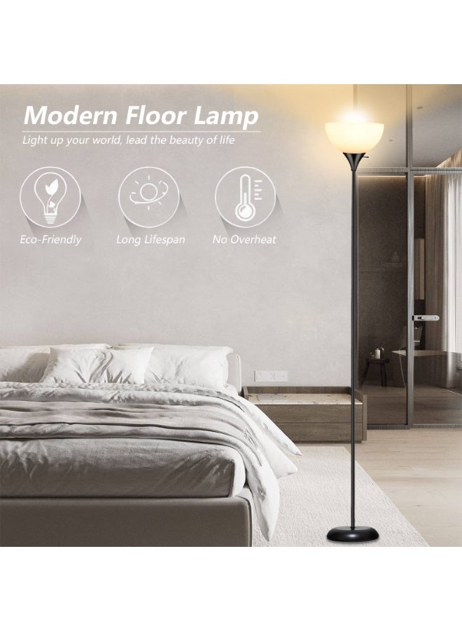بيت الأناقة مصباح قائم، مصابيح أرضية LED لغرفة المعيشة، عاكس ضوء أبيض مقاوم للسقوط، مفتاح دوار، لمبة غير متضمنة، مصباح صناعي معدني طويل لغرفة المعيشة أو غرفة النوم أو الدراسة أو المكتب أو غرفة الأطفال - Image 5