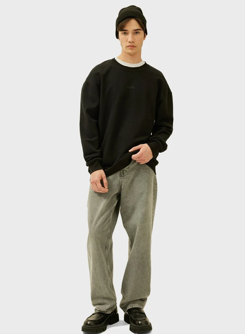 DeFacto Man Boxy Fit Sweat Shirt
