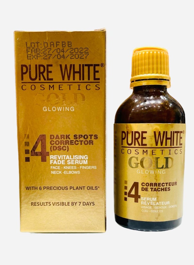 Pure White Cosmetics GOLD Glowing Dark Spot Corrector Serum 30ml - Image 1