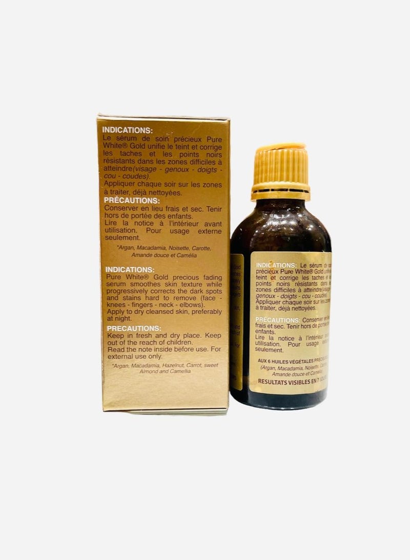 Pure White Cosmetics GOLD Glowing Dark Spot Corrector Serum 30ml - Image 2