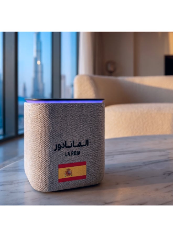 ياسمينة مكبر صوت ذكي Yango Yasmina Midi إصدار كرة القدم المحدود، عربي إنجليزي، 24 واط صوت، محور منزل ذكي Zigbee، يتضمن غلاف جامع وحزمة ملصقات - Image 5