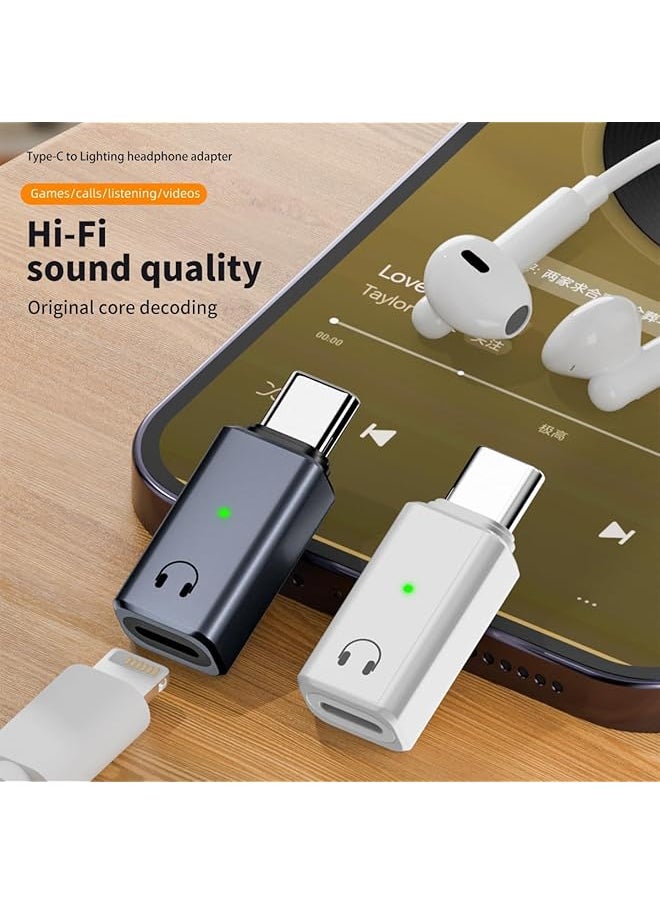 erorex - Usb C To Lightning Audio Adapter Usb C Male To Lightning Female Hifi Audio For Iphone 15 Series Compatible With Ipad Pro Macbook Pro Imac And More Usb C Devices - Image 1
