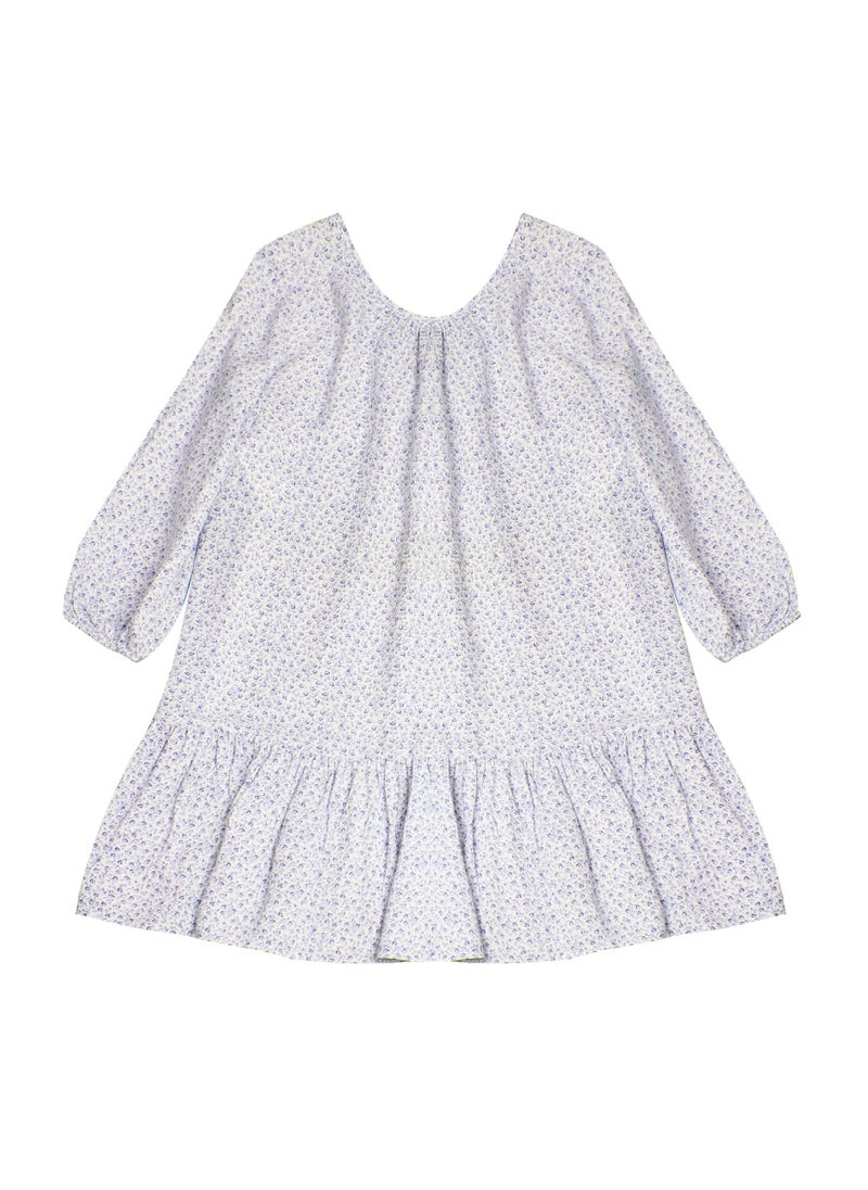 RALPH LAUREN - POLO RALPH LAUREN Kids BLUE FLORAL DRESS - Image 1