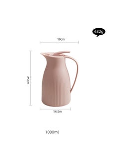 Hihonor Thermal Coffee Carafe Household Small Insulation Pot, Large-Capacity Glass Liner Thermos Thermal Jug, Portable Office Coffee Pot (Color : Pink)  - Image 4