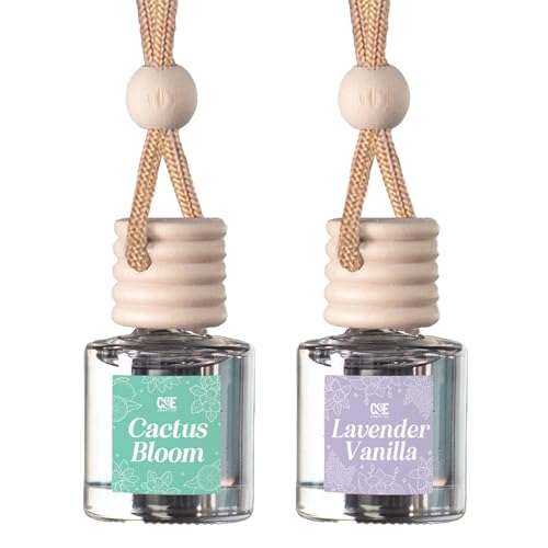 CE CRAFT CANDECraftCo Car Air Hanging Fragrance Oil Car Auto Freshener for Essential Oils Scents Fragrance Aromatherapy Automobile Diffuser Long Lasting Cactus Bloom Lavender Vanilla - Image 1