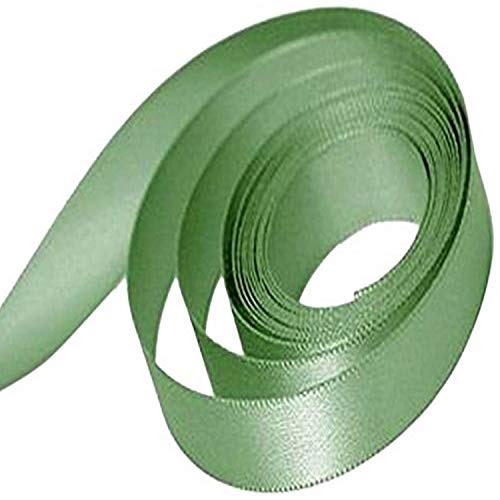 Papillon Single Face Satin Ribbon, 5/8" Wide X 100 Yards, Sage Green - Image 4