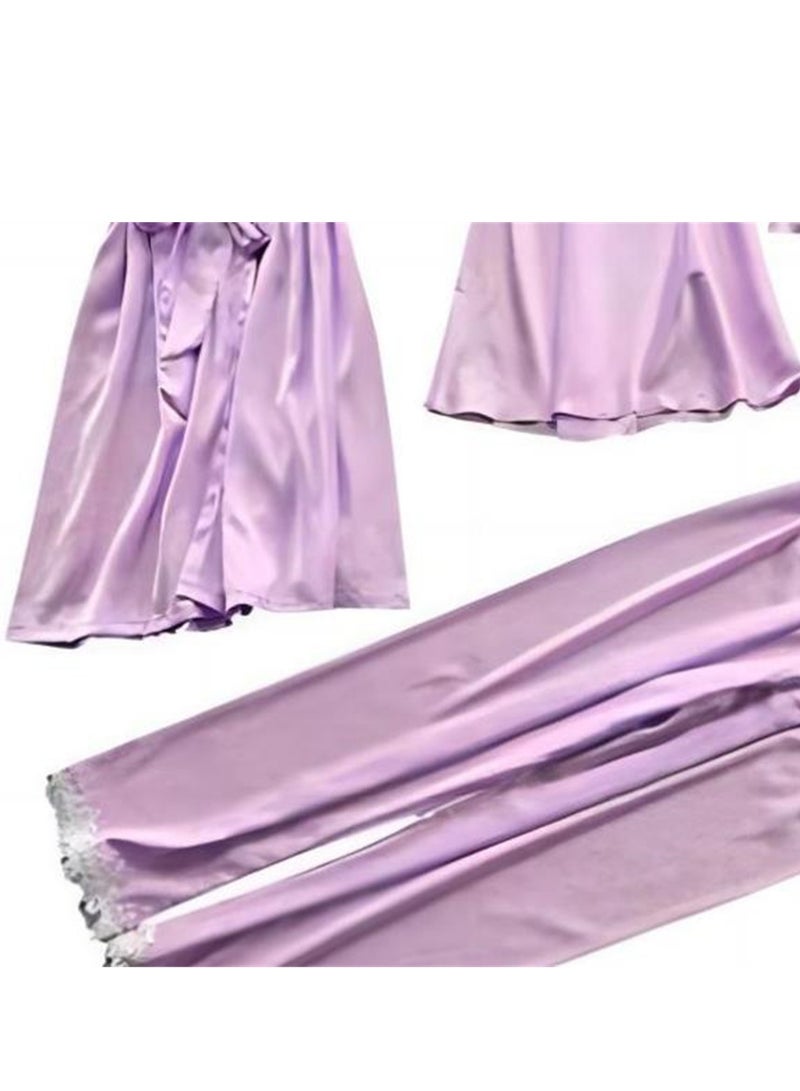 5 Pcs Pajamas Mid Sleeves Lounge Clothes Robe Pajamas Set  - Image 3