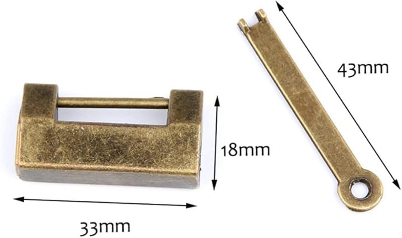 Artibetter 3 Pack Vintage Padlocks Strong Construction Classic Design for Door Cabinet Jewelry Box - Image 4