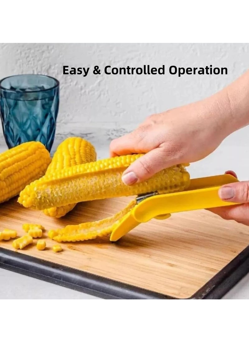 SYOSI Fast Corn Cob Separator, 2 Pack Corn Peeler for Corn on the Cob, Corn Cob Stripper, Kitchen Quick Corn Cutter to Cut Corn off the Cob, Easily Peel Your Corn Cobs, Cooked or Fresh  - Image 3
