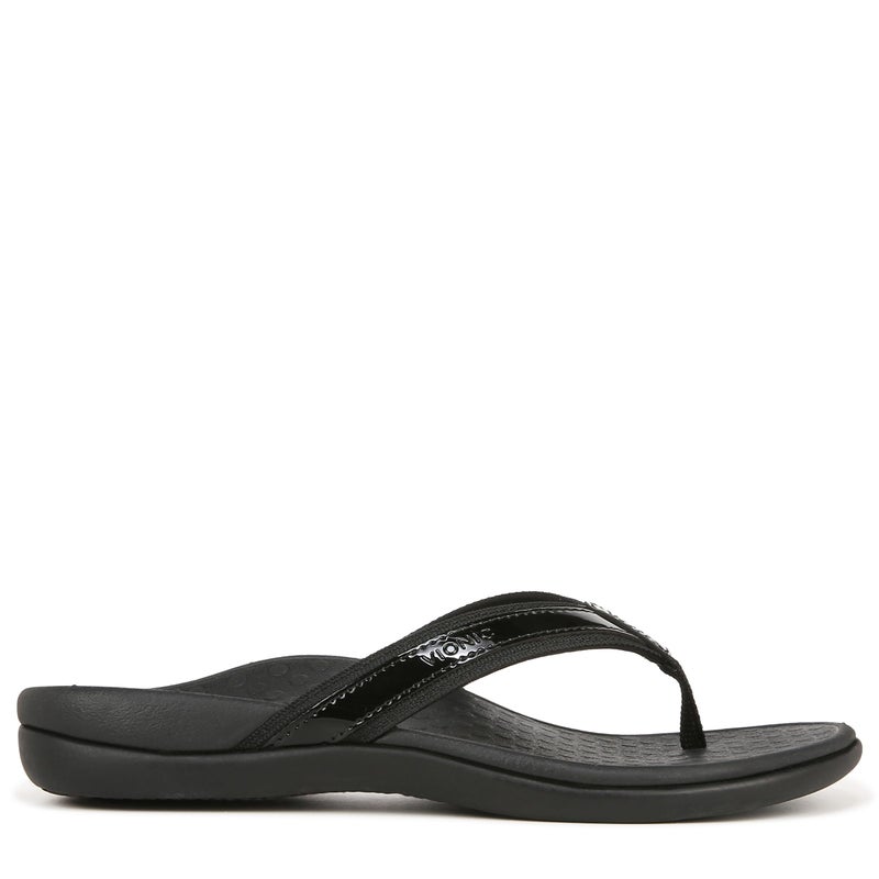 Vionic Women's Tide II Toe Post Sandal - Ladies Flip Flop with Concealed Orthotic Arch Support Black 7 M US - Image 3