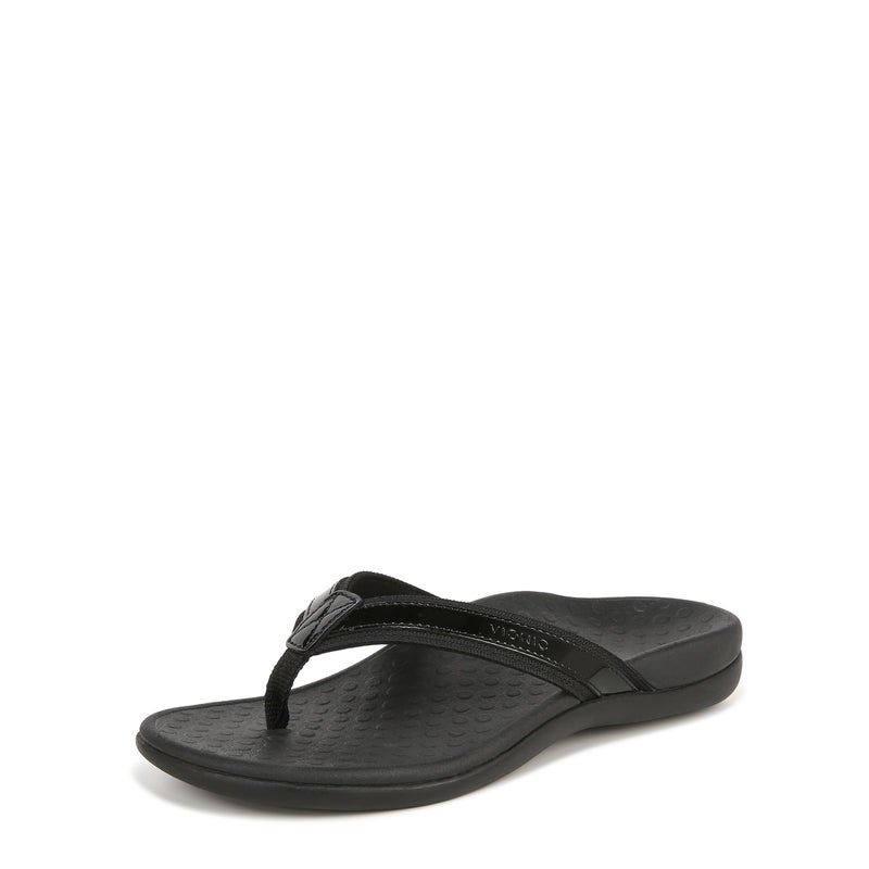 Vionic Women's Tide II Toe Post Sandal - Ladies Flip Flop with Concealed Orthotic Arch Support Black 7 M US - Image 1