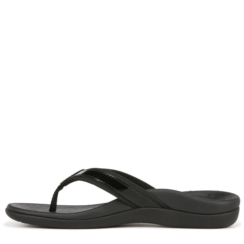 Vionic Women's Tide II Toe Post Sandal - Ladies Flip Flop with Concealed Orthotic Arch Support Black 7 M US - Image 2
