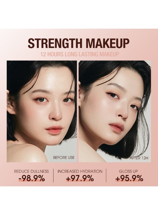 O.TWO.O Makeup Base Cream Soft Focus Makeup Oil Control Lasting Brightening Smooth Foundation Moisturizing Face Pink Makeup 20Ml/0.7Oz Perfect for Giving As Gifts on Holidays to Mothers And Friends Daily Essential - Image 4
