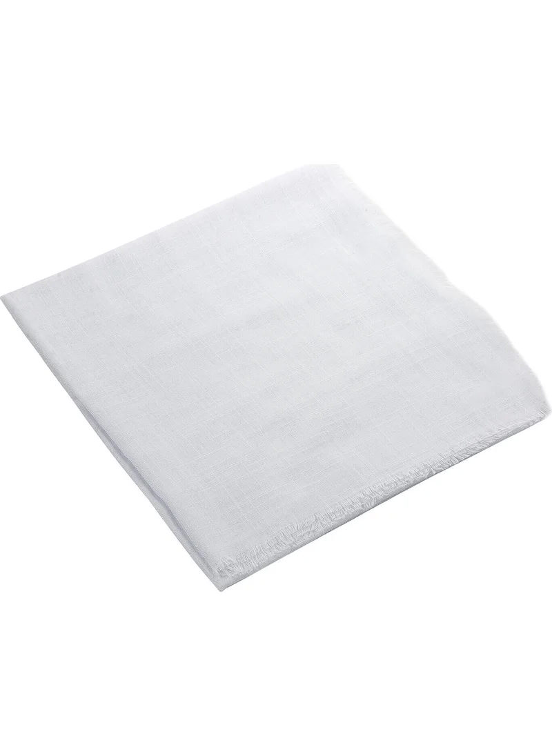 İhvan Ihvan Flamed Square Cotton Cover - White