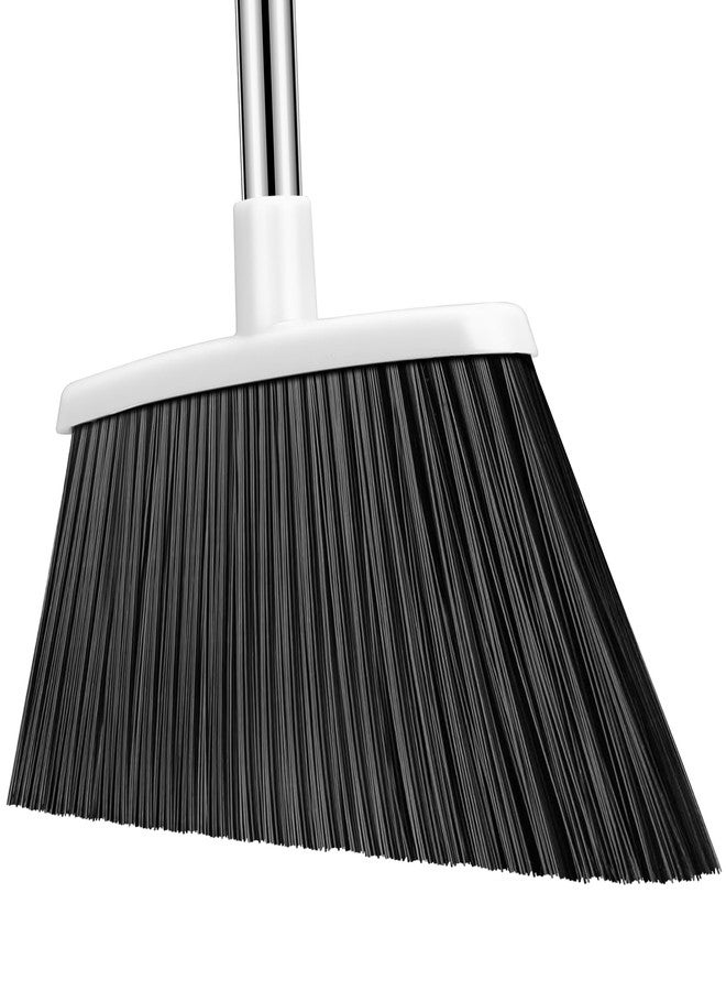 nacena Heavy Duty Broom, 55 Inch Long Handle Outdoor Large Angle Brooms, Commercial Broom for Sweeping Indoor, for Home Garage Kitchen Office Courtyard Lobby Patio Lawn Concrete(Grey&White) - Image 1