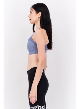 Reebok Women Printed Padded Sports Bra, Grey  - Image 4