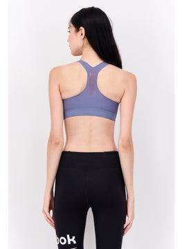 Reebok Women Printed Padded Sports Bra, Grey  - Image 3
