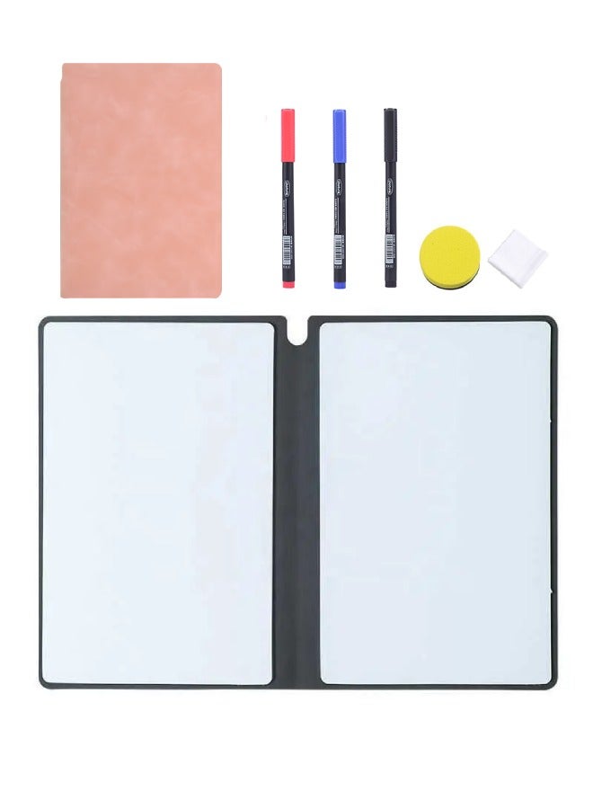 Generic Mini dry erase whiteboard set with erasable pen, double-sided reusable, suitable for business, school, office  - Image 1