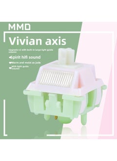 MMD Vivian Shaft V2 Upgraded Mechanical Keyboard Customized Hot Plug Shaft Body Accessories HIFI With Light Guide-Color:Vivian Shaft [Run 35g]]