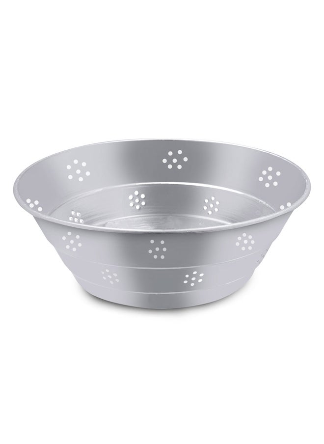 AL SANIDI Multi-purpose aluminum strainer Silver Size 33*32.3 Cm  - Image 1
