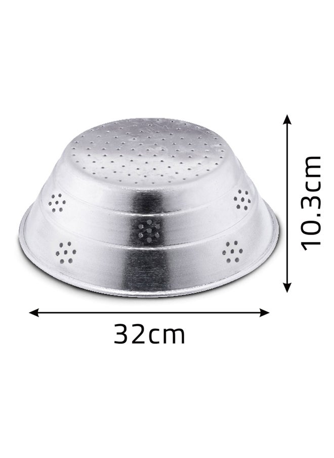 AL SANIDI Multi-purpose aluminum strainer Silver Size 33*32.3 Cm  - Image 5