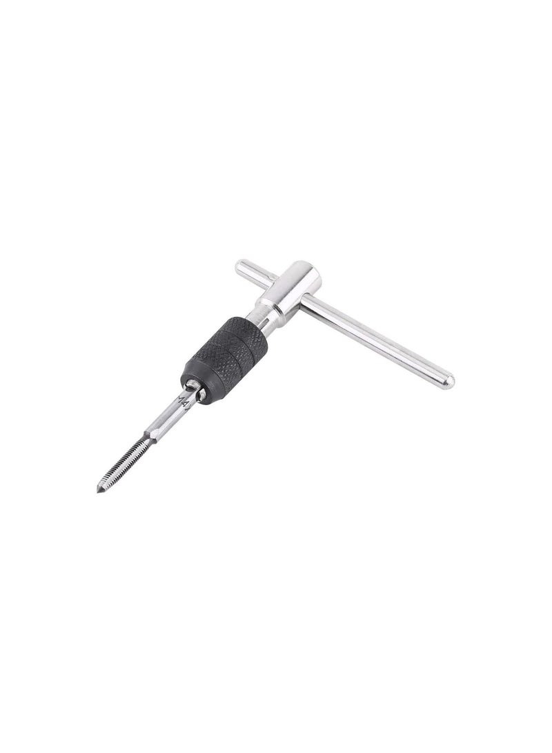 GGOOT Tap Wrench Set, 4pcs Screw Taps + 1pc Bearing Steel M3-M6 T-Shaped Wrench + 4pcs 2.5mm 3.5mm 4.2mm 5.2mm Twist Drill Bits, Durable Threading Tapping Hand Tool Kit  - Image 2