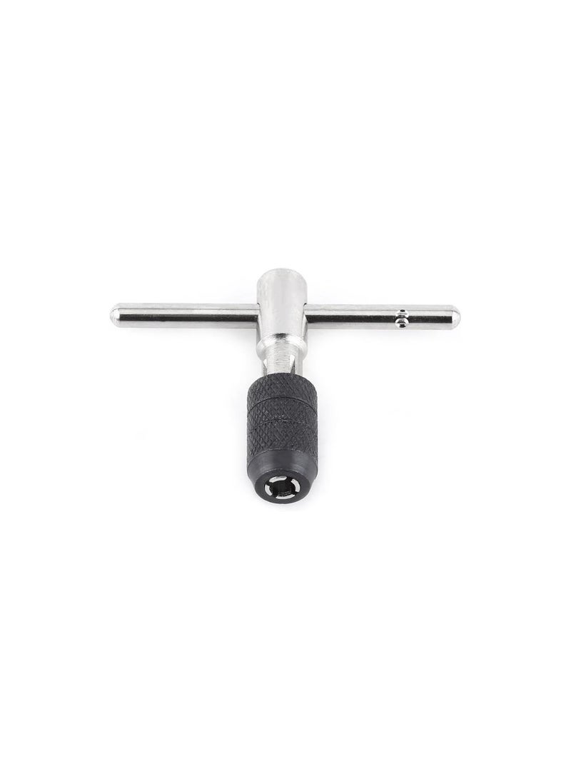 GGOOT Tap Wrench Set, 4pcs Screw Taps + 1pc Bearing Steel M3-M6 T-Shaped Wrench + 4pcs 2.5mm 3.5mm 4.2mm 5.2mm Twist Drill Bits, Durable Threading Tapping Hand Tool Kit  - Image 3