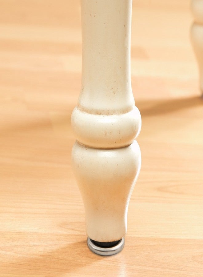 سوفت تاتش قواعد تسوية SoftTouch مثبتة ببراغي لأرجل الأثاث الخشبي المستقيمة - 1-1/16 بوصة (4 قطع) نحاس، دائري، فضي - 4603695N - Image 2