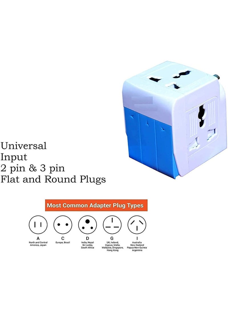 Cheet enterprise Cheet enterprise 3 Way Pin Multi Plug Socket Universal Travel Adapter with Individual Switch Safety Shutter LED Indicator3 Way Plug Extension for Home Office Industrial 5A250V  - Image 5