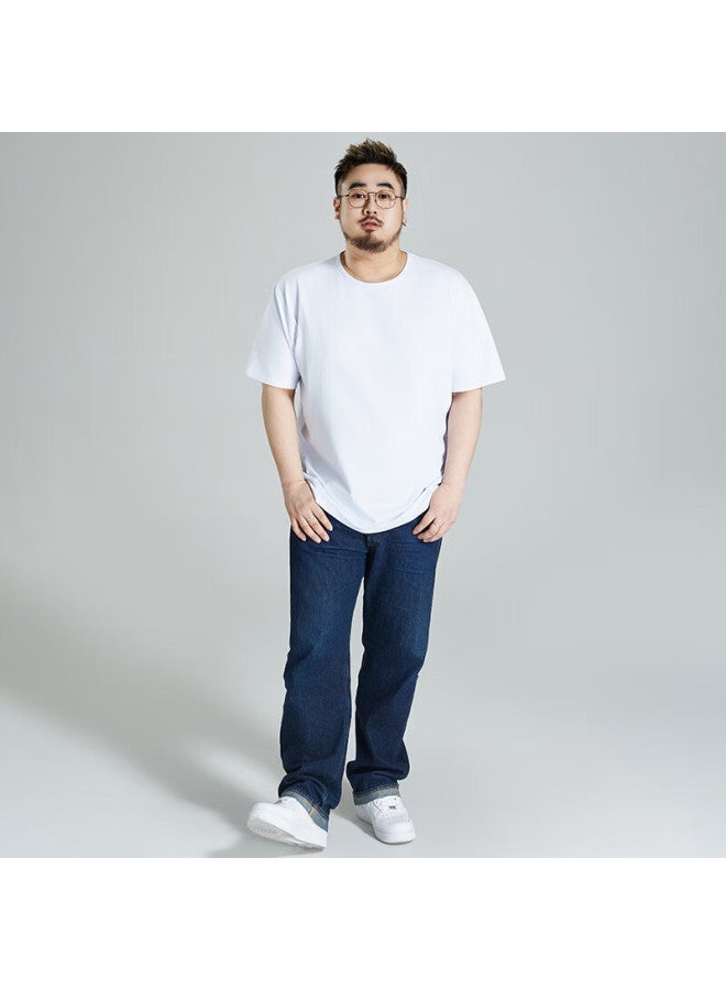 Ayoupang Summer All-cotton Plus Size T-shirt, Loose-fitting Thin Elastic Short Sleeve For Me - Image 1