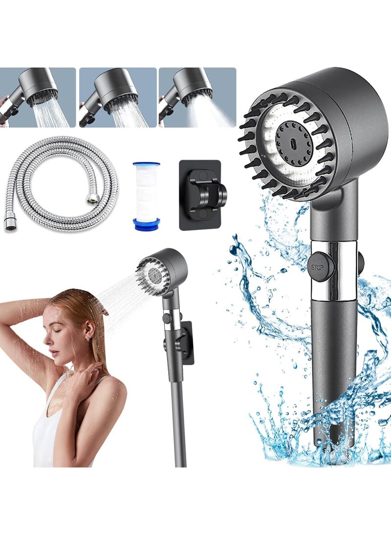 Arabest Shower Filter Shower Head - High Pressure Bathroom Accessories Set to Remove Chlorine and Impurities, Massage Scalp to Prevent Hair Loss and Dry Skin, with Shower Hose and Shower Holder (3 Modes) - Image 1