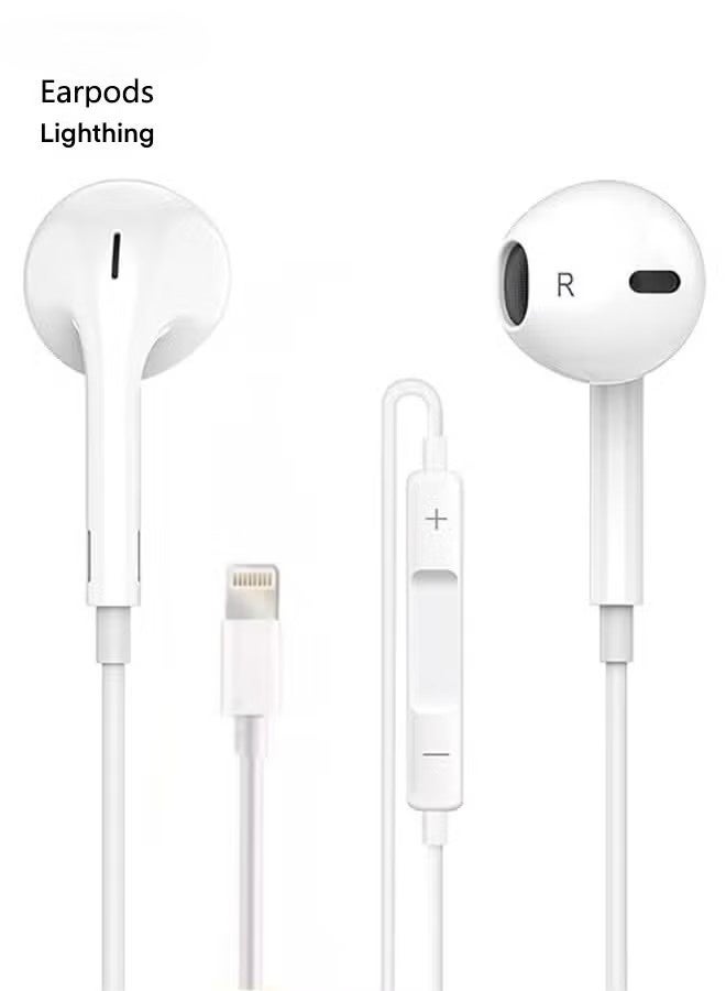 جوي فوكس سماعات الأذن مع موصل Lightning | سماعات iPhone، [معتمدة من MFI] سماعات أذن سلكية بصوت ستيريو مع ميكروفون وتحكم في مستوى الصوت، متوافقة مع iPhone 14/13/12/SE/11/XR/XS/X/7/7 Plus/8 - Image 1