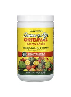 Natures Plus NaturesPlus, Source of Life, Original Energy Shake, Creamy Granola, 1.1 lbs (507 g)  - Image 1