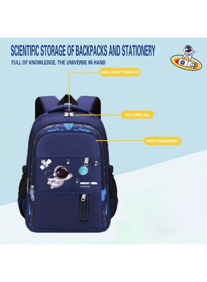 Impulse حقيبة إمبلس أسترو نوت 27 لتر للجنسين أنيقة وعصرية مقاومة للماء مطبوعة، حقيبة ظهر للسفر الجامعي 5 أقسام، حقيبة مدرسية للأولاد والبنات - Image 3