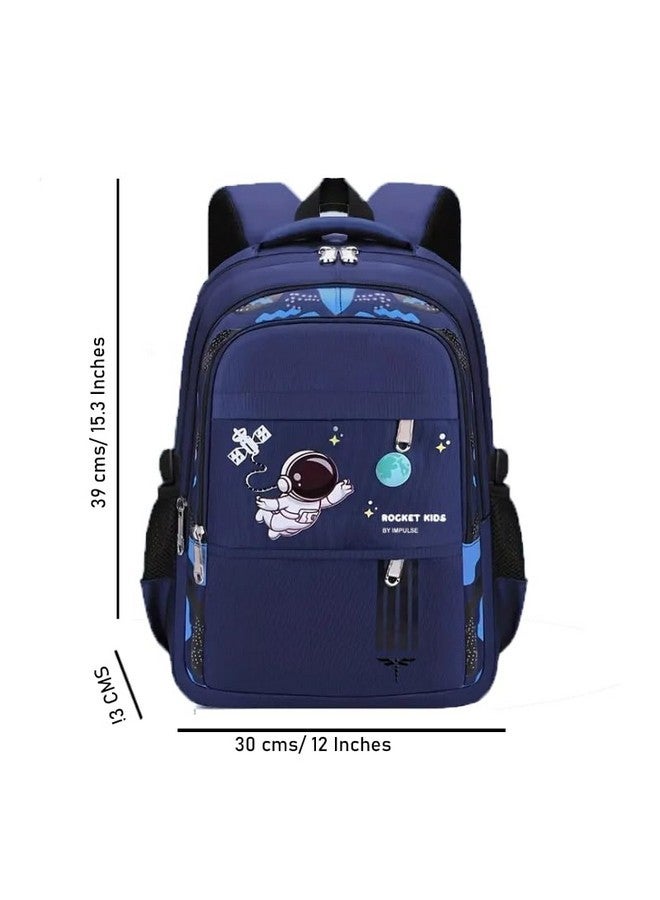 Impulse حقيبة إمبلس أسترو نوت 27 لتر للجنسين أنيقة وعصرية مقاومة للماء مطبوعة، حقيبة ظهر للسفر الجامعي 5 أقسام، حقيبة مدرسية للأولاد والبنات - Image 5