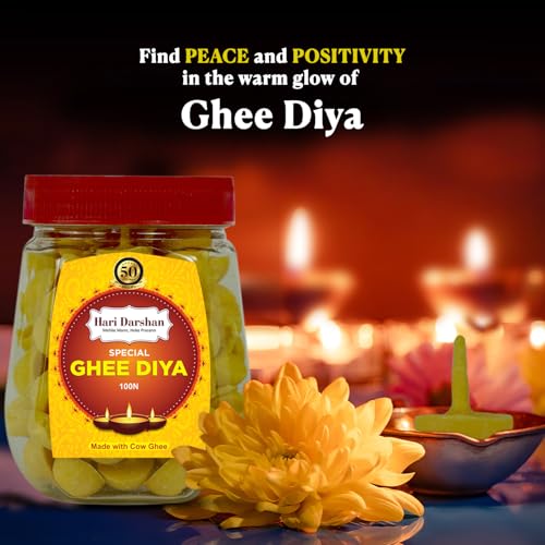 Hari Darshan Pure Ghee Diya | Ready-to-Use Cow Ghee Diya for Pooja | Wax-Free Temple Ghee Diya Batti | Long-Lasting Ghee Wicks for Daily Worship | 100 Pieces with 25 Min Burn Time | 340g Pack - Image 5