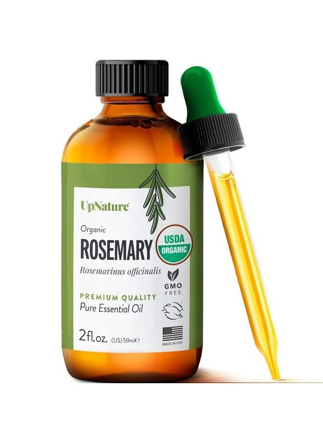 upnature - Organic Rosemary Essential Oil USDA Certified for Hair Growth and Skin and Nails 2oz - Image 1