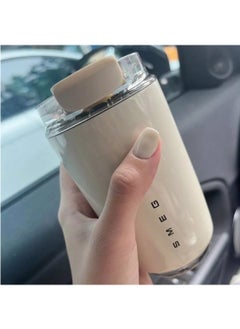 smeg Travel Coffee Mug, 240ml Insulated Beverage Cup With Leakproof Lid, Long Lasting Coffee Tumbler With Lid And Straw, Travel Coffee Thermos White  - Image 4