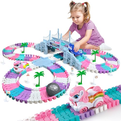 M SANMERSEN Car Toys for Kid 46 194 PCS Race Car Track for Kids Ages 48 Monster Truck 2 Year Old Birthday Gift Toddler Cars Toy for 3 Year Old Girl Boy - Image 1